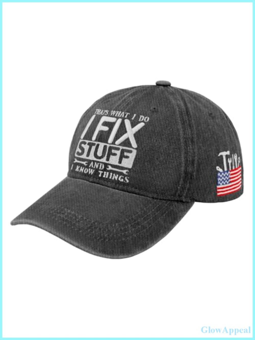 Embroidered I Fix Stuff Funny Baseball Cap Washed Cotton Adjustable Dad Gift